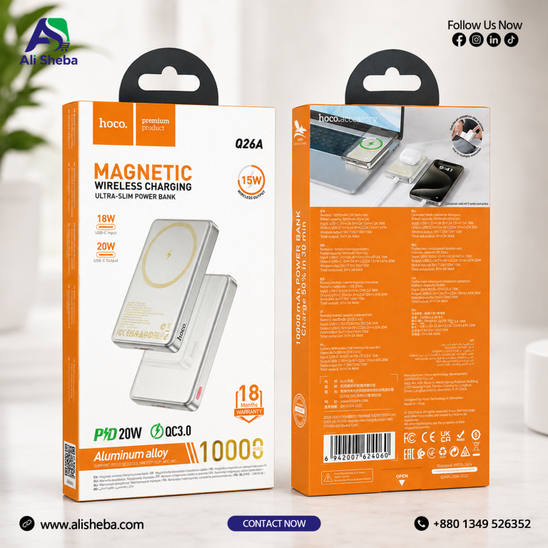 Hoco Q26A 10000mAh Wireless Power Bank