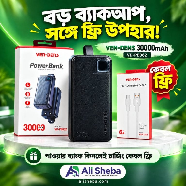 VEN-DENS 30000mAh Power Bank VD-PB062 Fast Charging