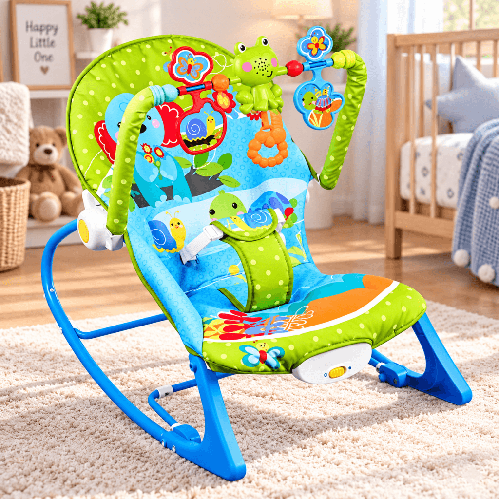 Baby Rocker & Bouncer with Hanging Toys – Comfortable Baby Rocking Chair 2