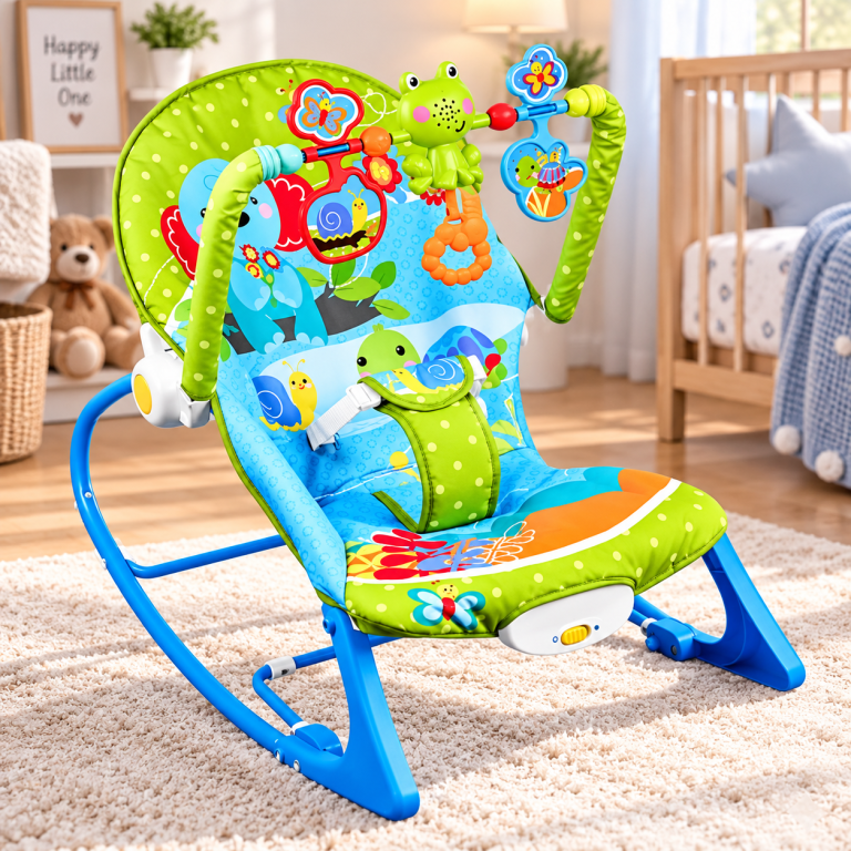 Baby Rocker & Bouncer with Hanging Toys – Comfortable Baby Rocking Chair 2