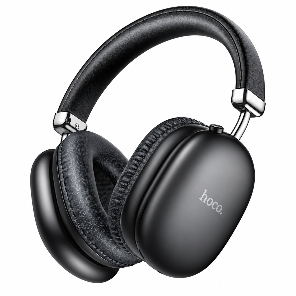 Hoco Wireless Bluetooth Over-Ear Headphone in Black with Comfortable Cushioned Ear Cups