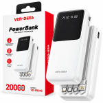 Alt Text: VEN-DENS VD-PB046 20000mAh 22.5W Fast Charging Power Bank with Built-in Type-C and Lightning Cables & Digital Display Is this conversation helpful so far?