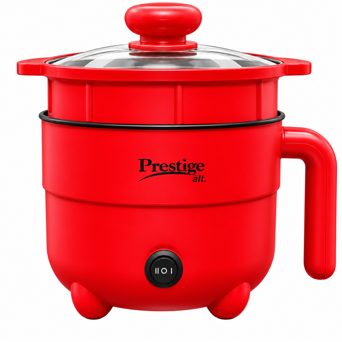 Prestige Mini Multi-Functional Electric Rice Cooker with Non-Stick Pot and Steamer