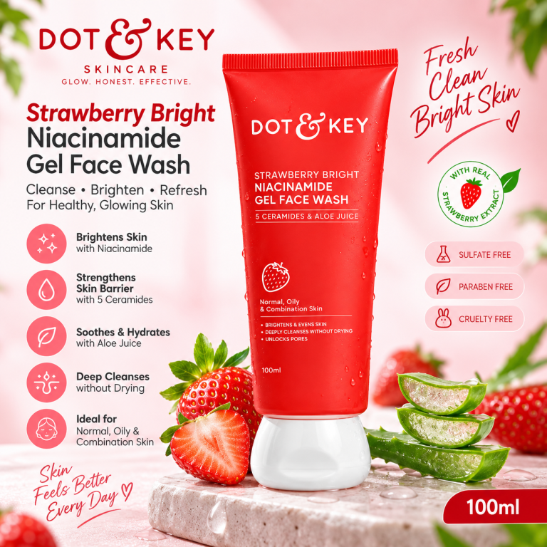 Dot & Key Strawberry Bright Niacinamide Gel Face Wash 100ml