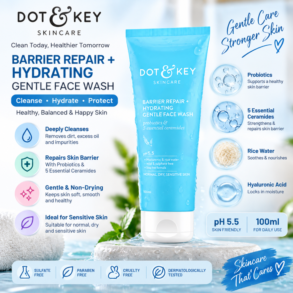 Dot & Key Barrier Repair + Hydrating Gentle Face Wash 100ml