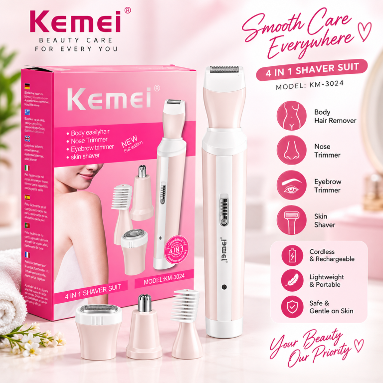 Kemei KM-3024 4 In 1 Rechargeable Shaver Suit