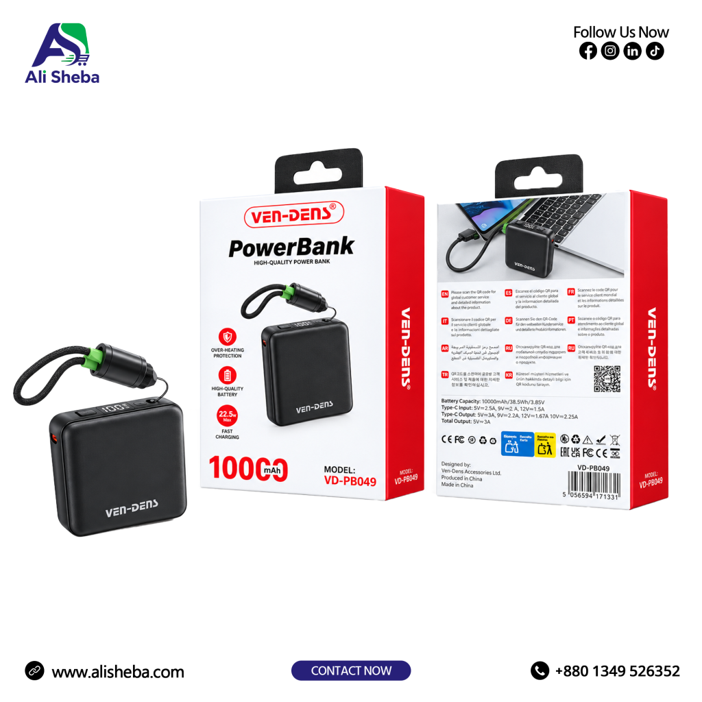 VEN-DENS VD-PB049 10000mAh 22.5W Power Bank