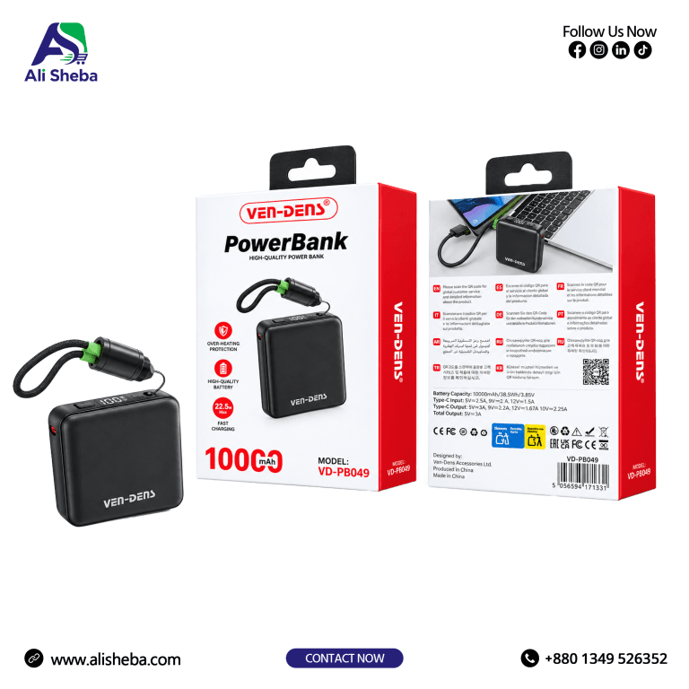 VEN-DENS VD-PB049 10000mAh 22.5W Power Bank