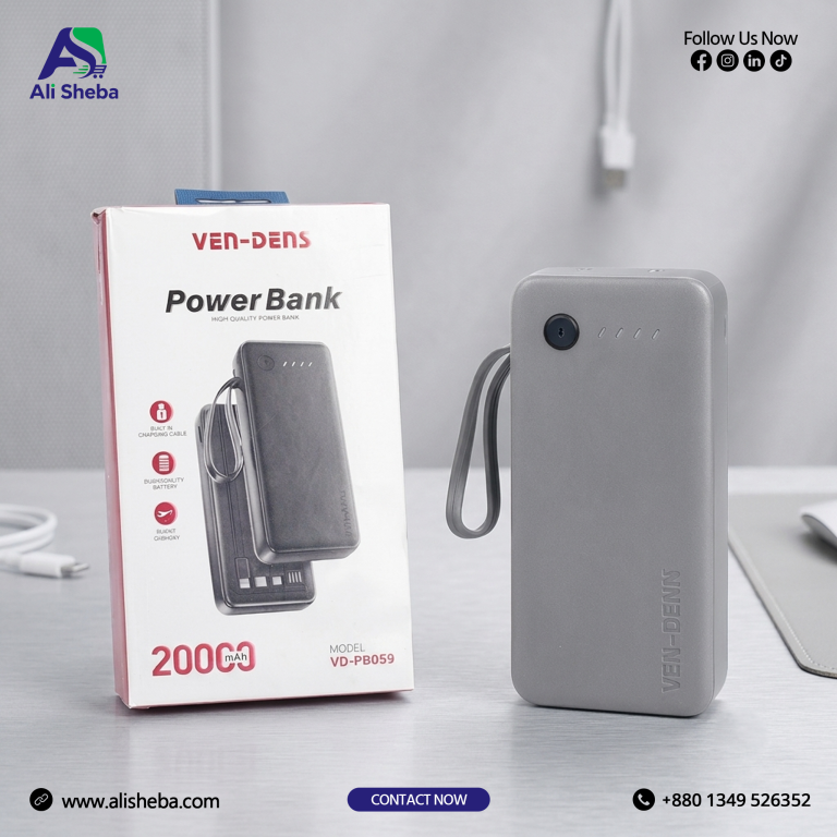 VEN-DENS Power Bank 20000mAh (VD-PB059) Price in Bangladesh