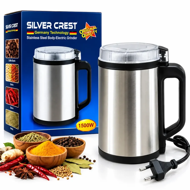 Silver Crest 1500W Electric Mini Grinder Stainless Steel