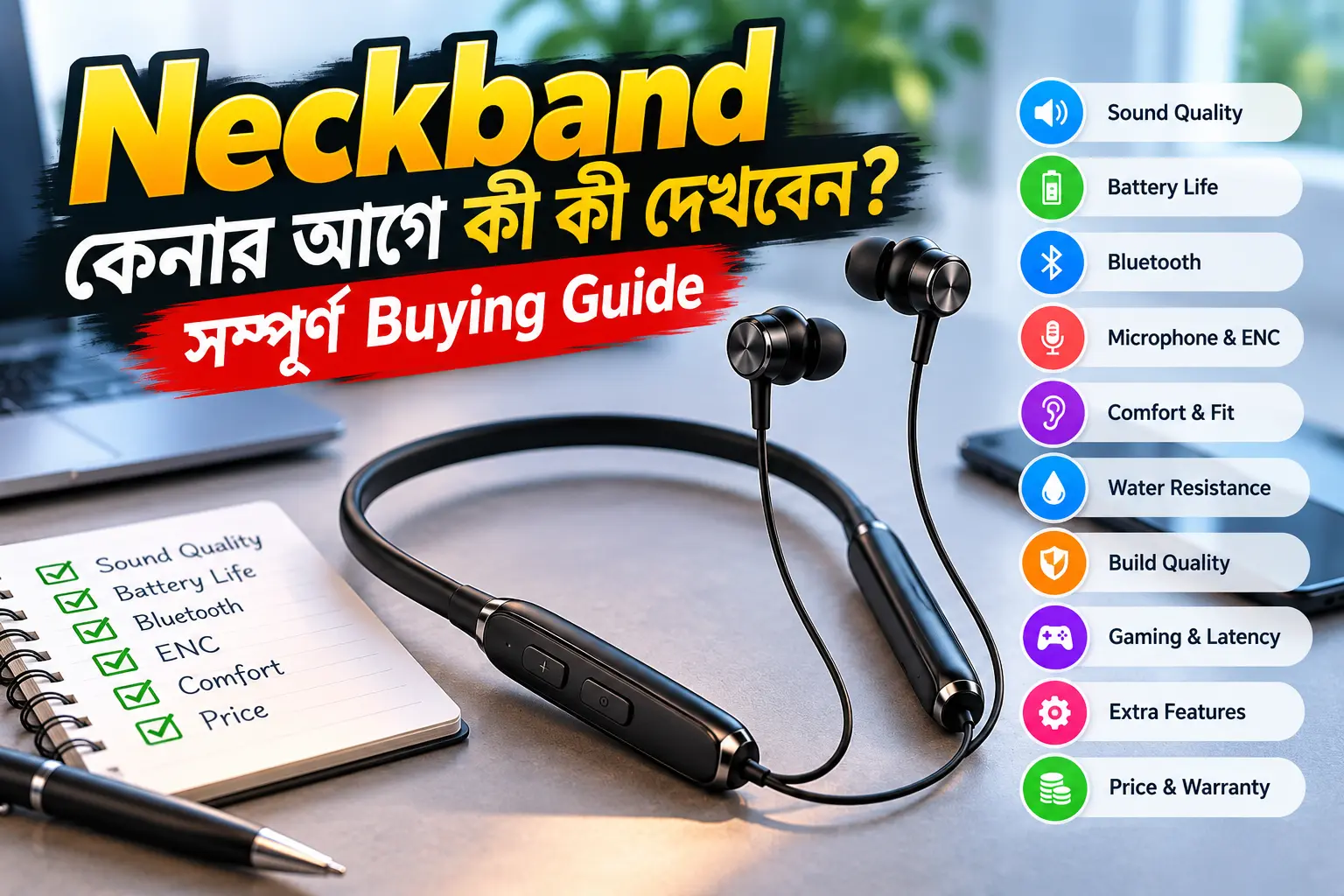 Neckband Buying Guide – Bluetooth Neckband কেনার আগে 10টি জরুরি বিষয়